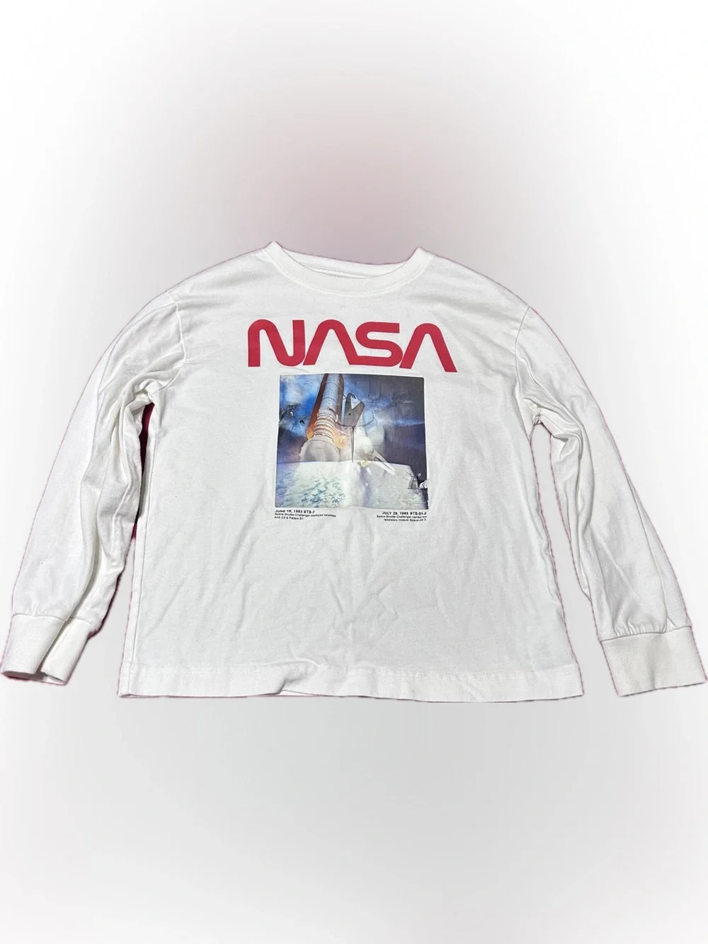 GAP KIDS NASA White Long-Sleeve Graphic Tee